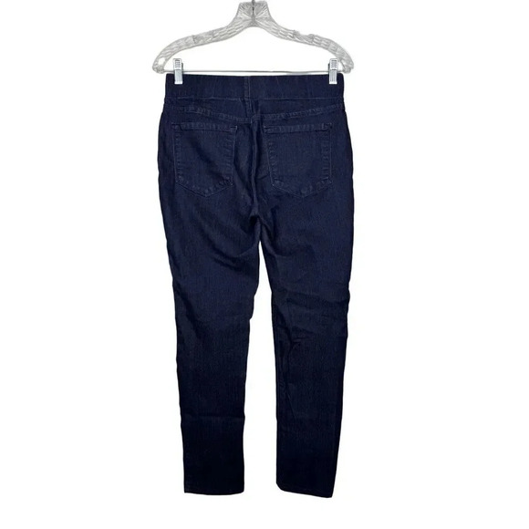 NYDJ Skinny Ankle Pull-On Jeans Legging 4P Dark Wash Lift Tuck Pockets Waist 28” - Picture 2 of 8